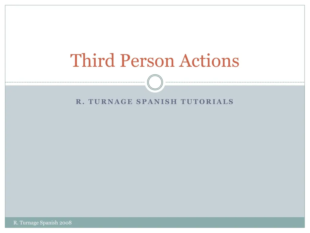 third person actions