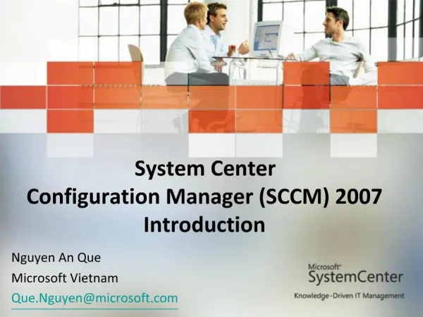 System Center Configuration Manager SCCM 2007 Introduction