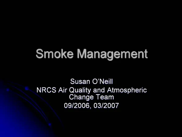 Smoke Management