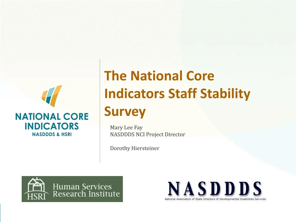 the national core indicators staff stability survey
