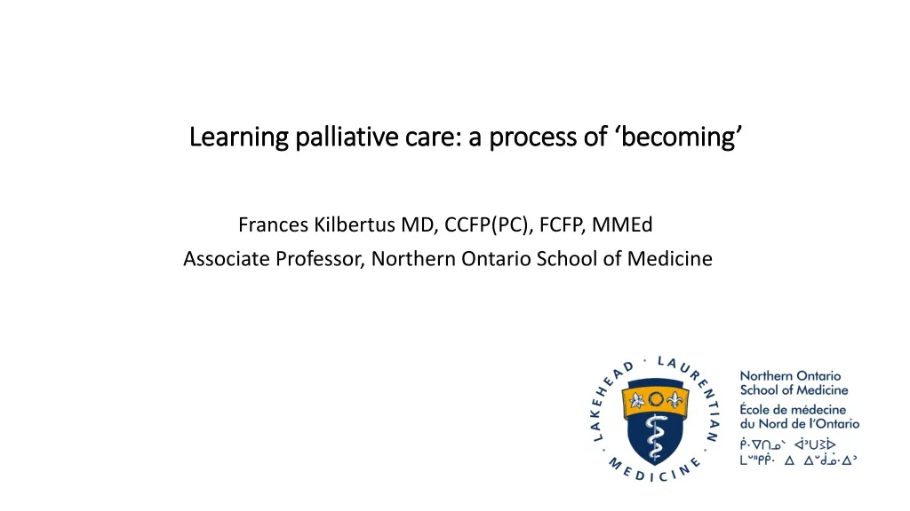 learning palliative care a process of becoming