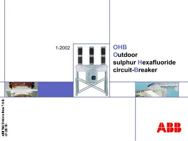 OHB Outdoor sulphur Hexafluoride circuit-Breaker