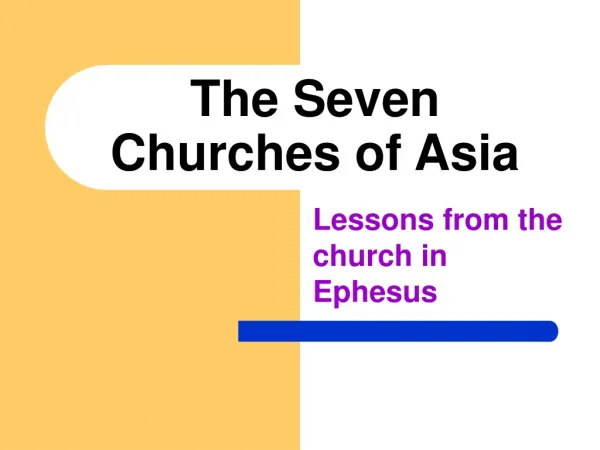 the seven churches of asia
