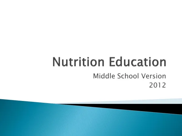 Nutrition Education