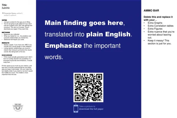 Main finding goes here , translated into plain English . Emphasize the important words.