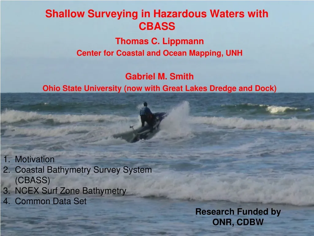 shallow surveying in hazardous waters with cbass