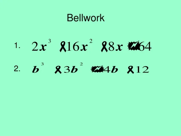 Bellwork