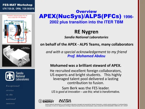 Mohamed was a brilliant steward of APEX.