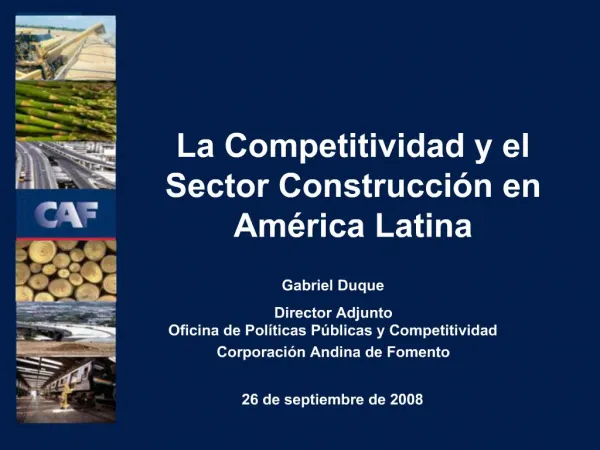 La Competitividad y el Sector Construcci n en Am rica Latina