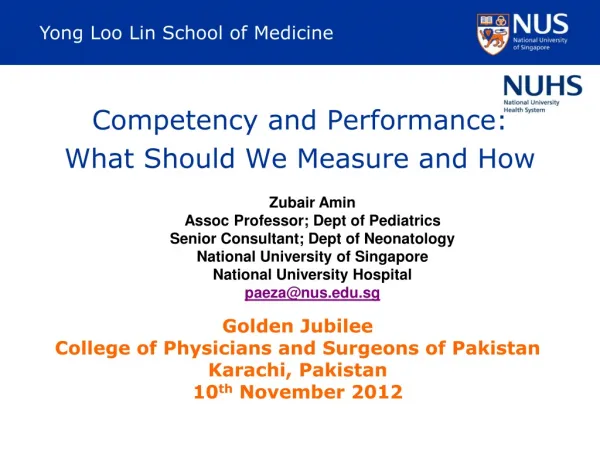 Competency and Performance: What Should We Measure and How