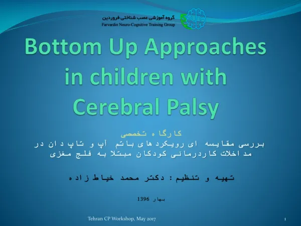 Bottom Up Approaches in children with Cerebral Palsy