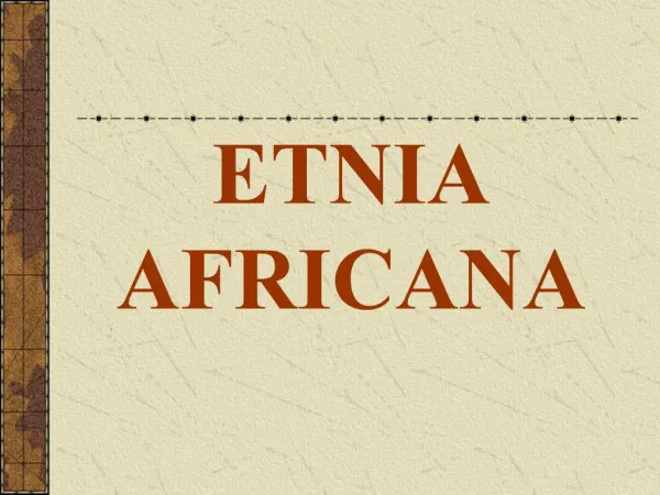 ETNIA AFRICANA