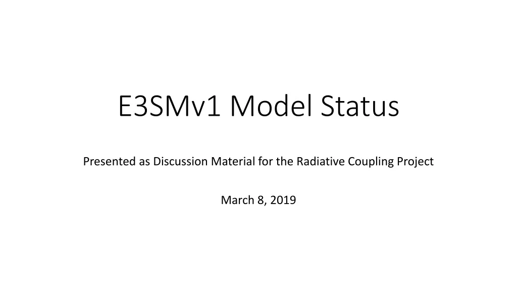 e3smv1 model status