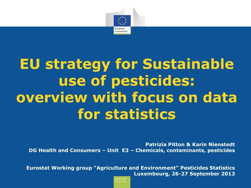 eu strategy for sustainable use of pesticides overview with focus on data for statistics