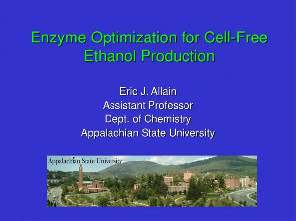 Enzyme Optimization for Cell-Free Ethanol Production