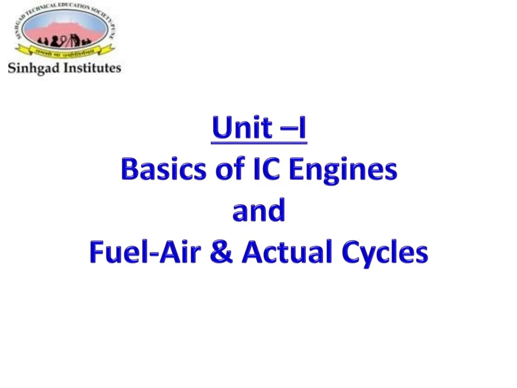 unit i basics of ic engines and fuel air actual