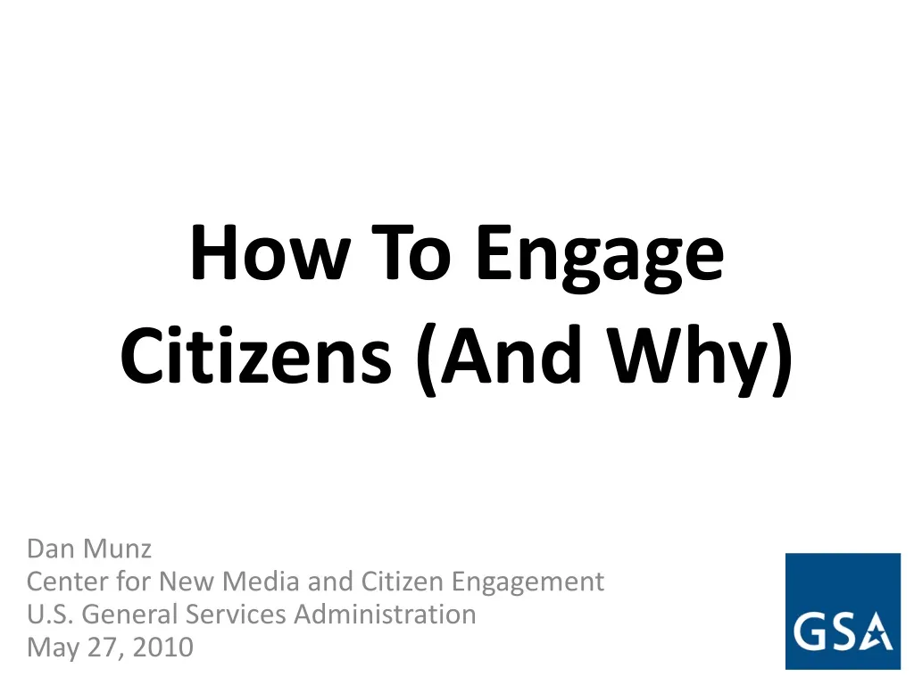 how to engage citizens and why