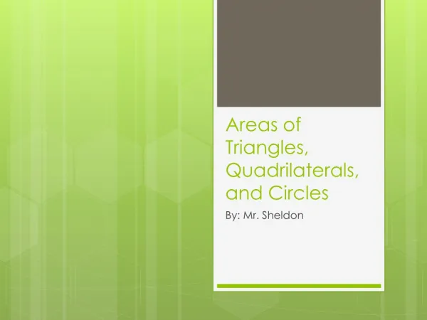 Areas of Triangles, Quadrilaterals, and Circles