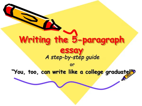 Writing the 5-paragraph essay
