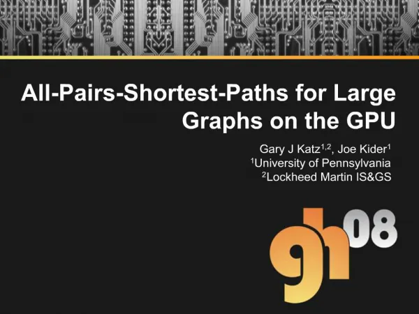 All-Pairs-Shortest-Paths for Large Graphs on the GPU