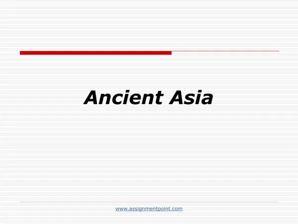 Ancient Asia