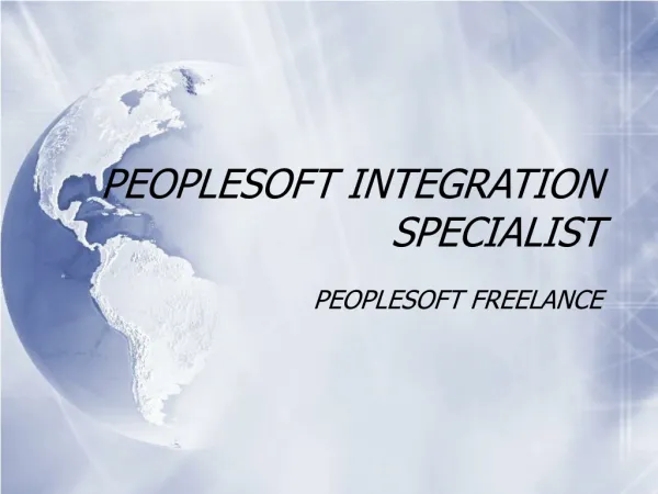 PeopleSoft Freelance Consultant