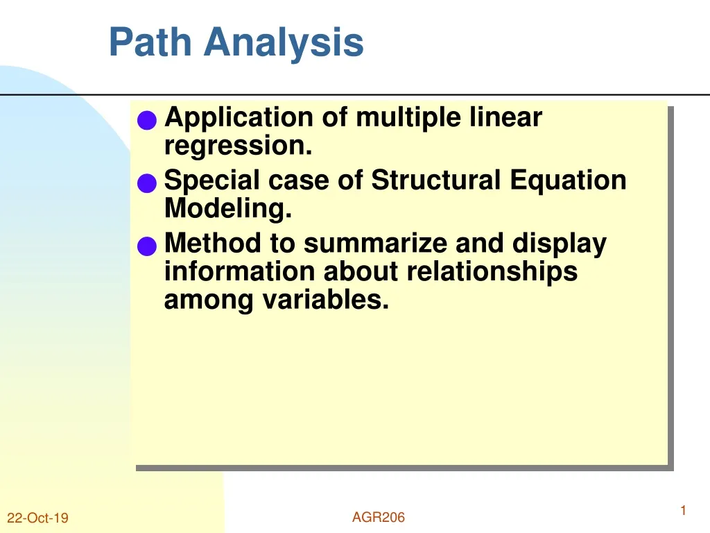 path analysis