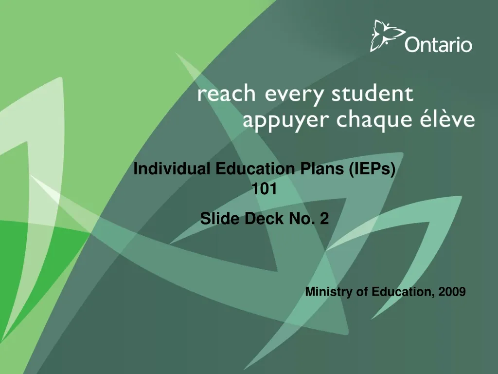 individual education plans ieps 101 slide deck