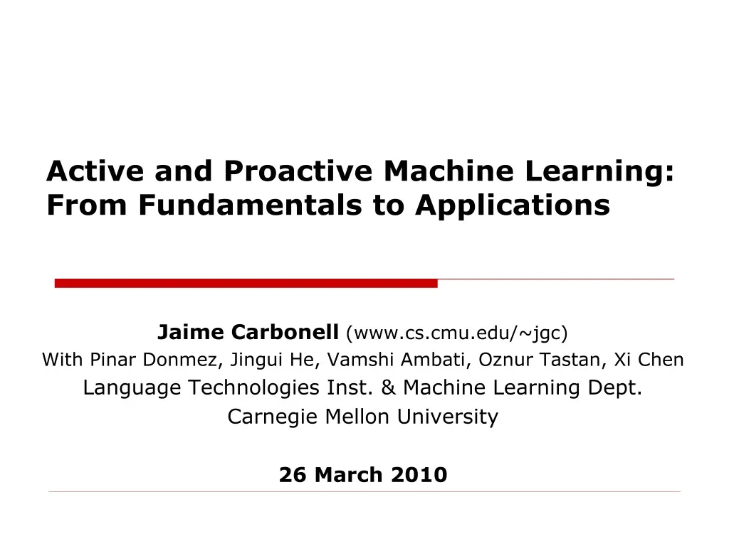 active and proactive machine learning from fundamentals to applications