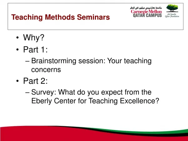 Teaching Methods Seminars