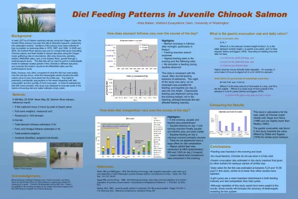 Diel Feeding Patterns in Juvenile Chinook Salmon