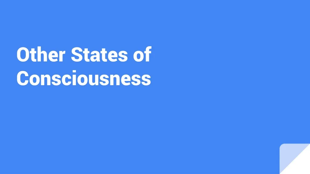 other states of consciousness