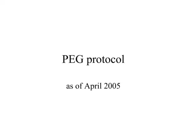PEG protocol