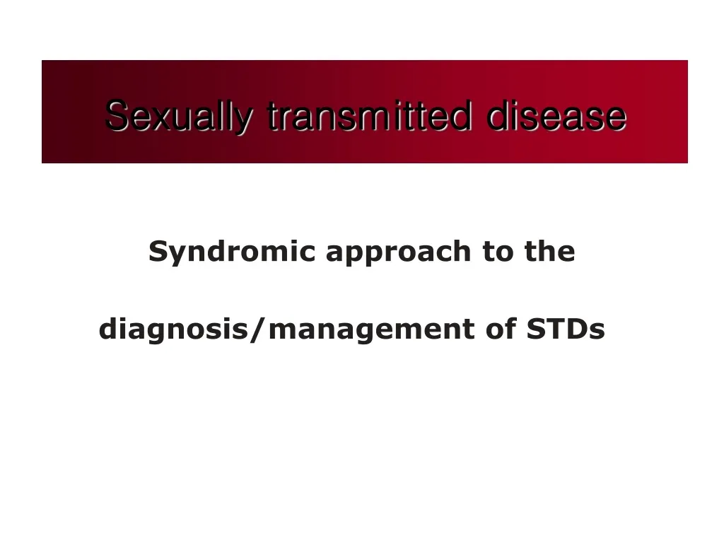 sexually transmitted disease