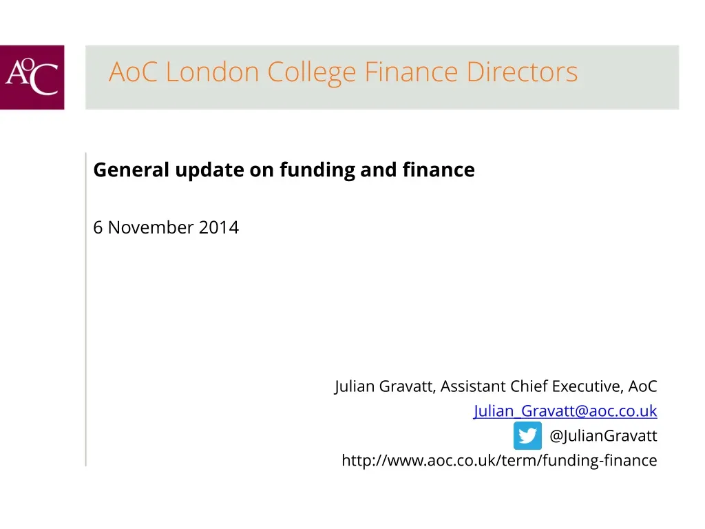 aoc london college finance directors