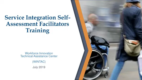 Service Integration Self-Assessment Facilitators Training