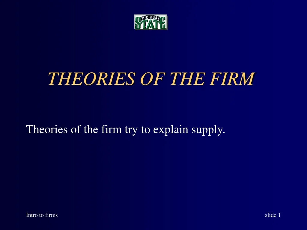 theories of the firm