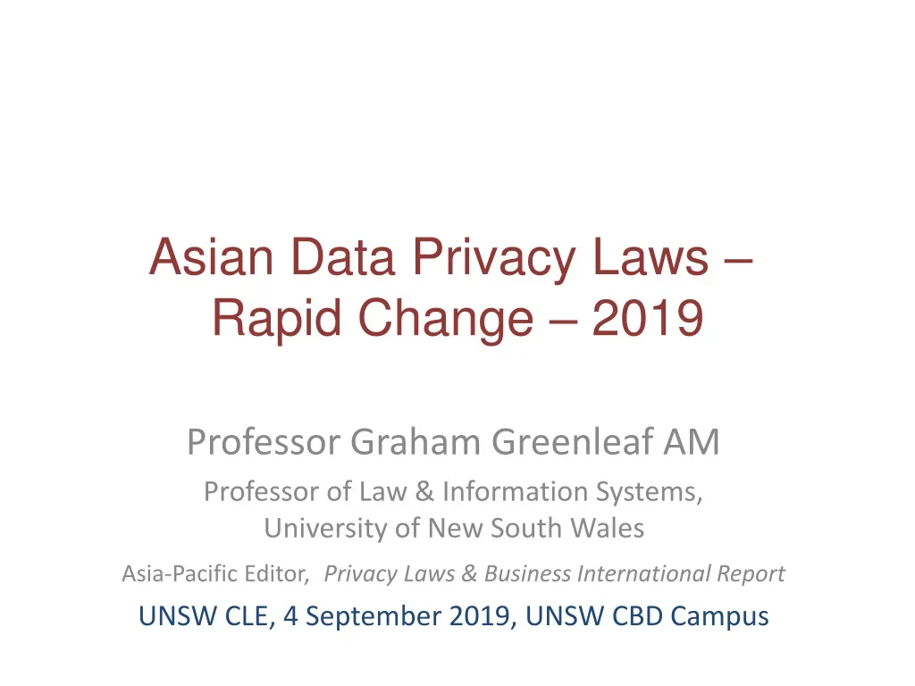 asian data privacy laws rapid change 2019