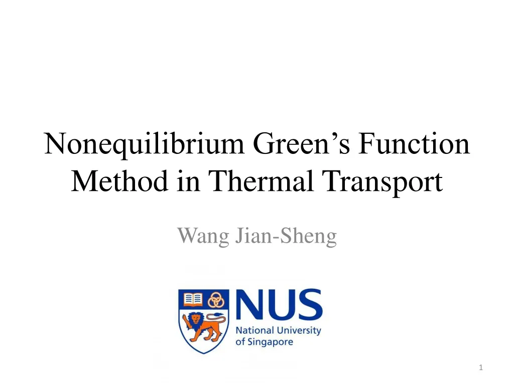 nonequilibrium green s function method in thermal transport