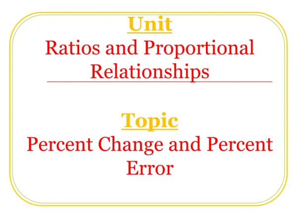 unit ratios and proportional relationships