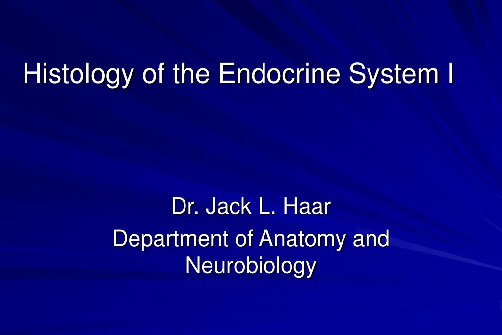 histology of the endocrine system i