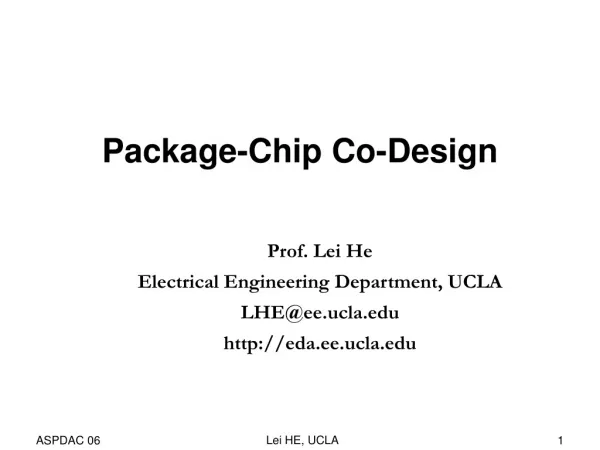 Package-Chip Co-Design