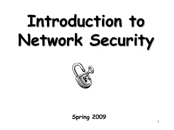 Introduction to Network Security