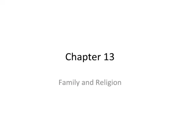 Family and Religion