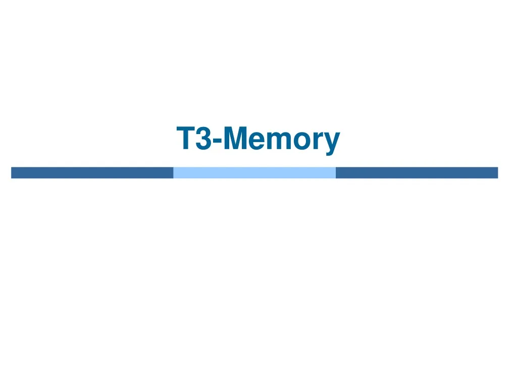 t3 memory