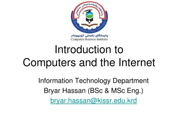 Introduction to Computers and the Internet