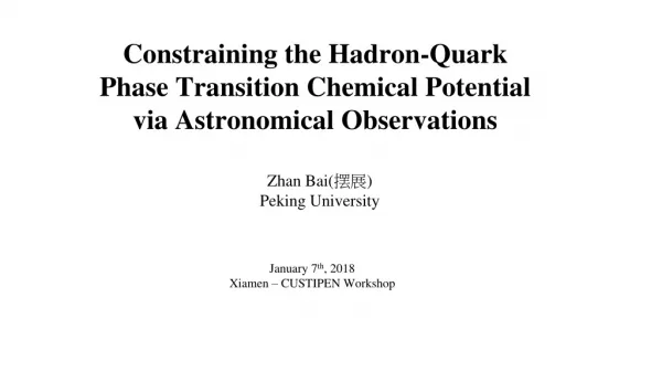 Constraining the Hadron-Quark Phase Transition Chemical Potential via Astronomical Observations