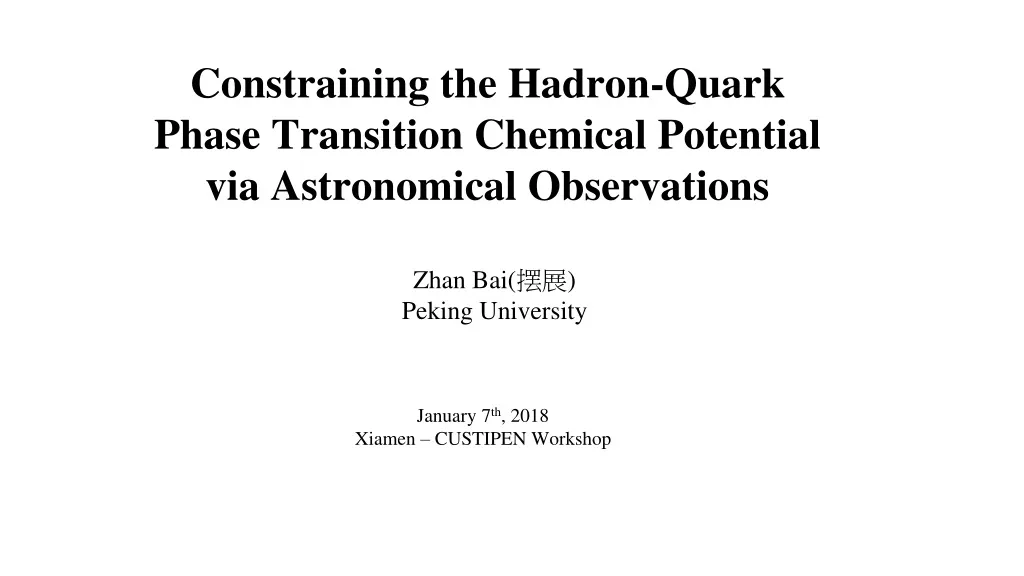 constraining the hadron quark phase transition
