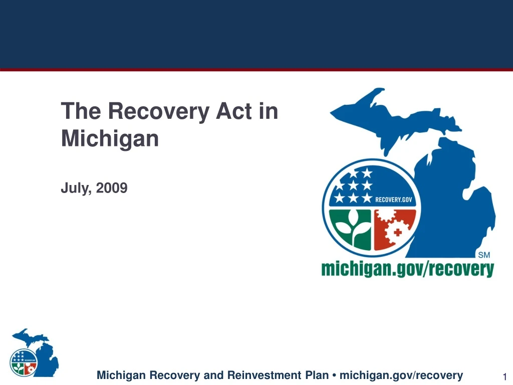the recovery act in michigan july 2009