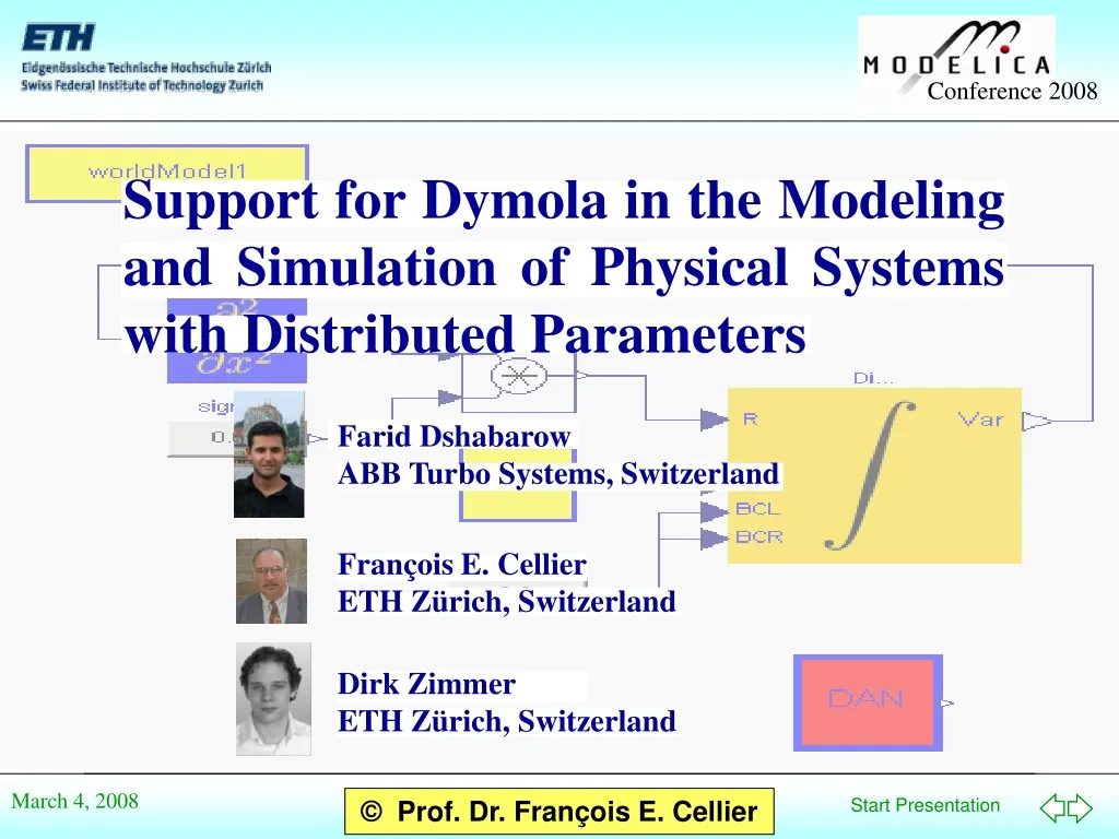 support for dymola in the modeling and simulation